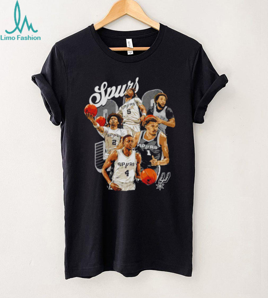 San Antonio Spurs Squad Basketball T Shirt Pro Basketball Player Graphic T shirt