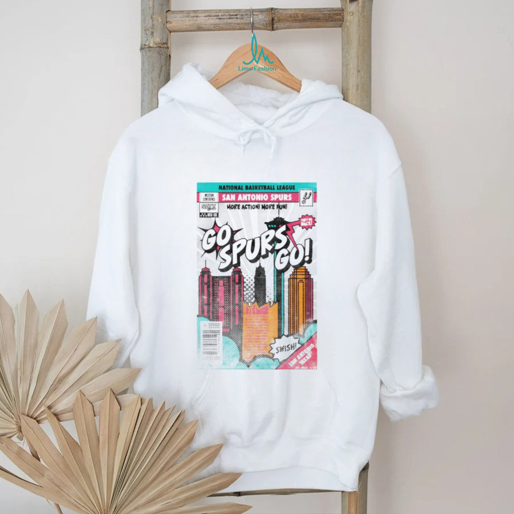 San Antonio Spurs Vintage Comic Book Go Spurs Go T Shirt