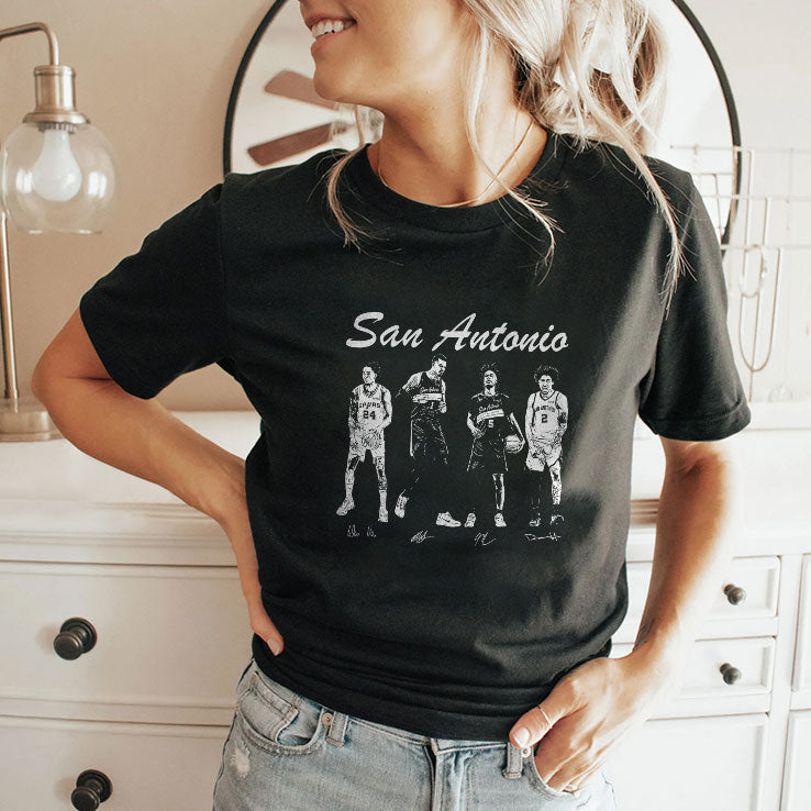 San Antonio Spurs Wembanyama Harper Castle Vassell Shirt