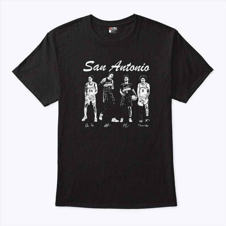 San Antonio Spurs Wembanyama Harper Castle Vassell Shirt