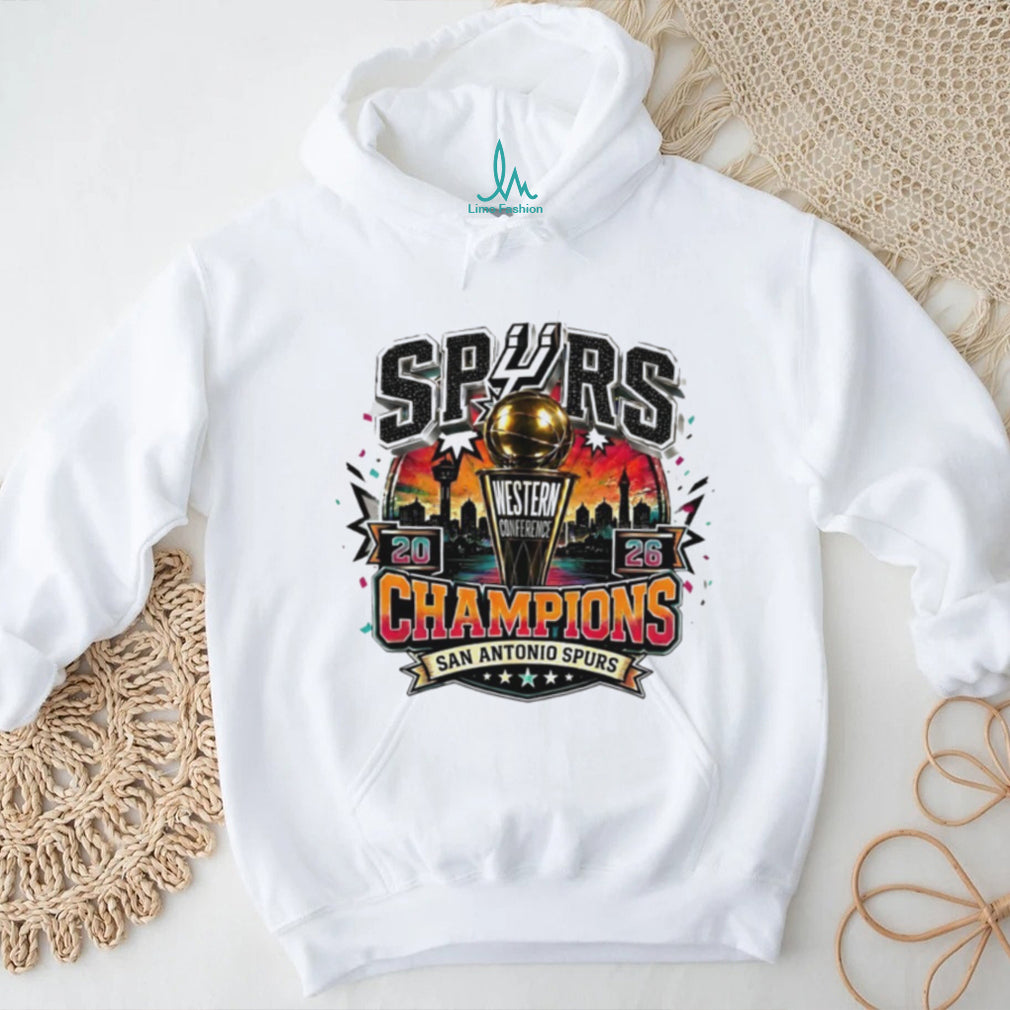 San Antonio Spurs Western Conference Champions 2026 Basketball Gold Trophy shirt