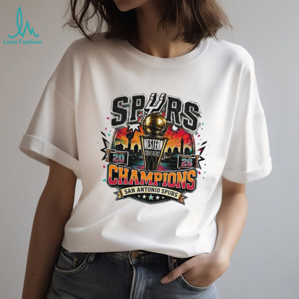 San Antonio Spurs Western Conference Champions 2026 Basketball Gold Trophy shirt