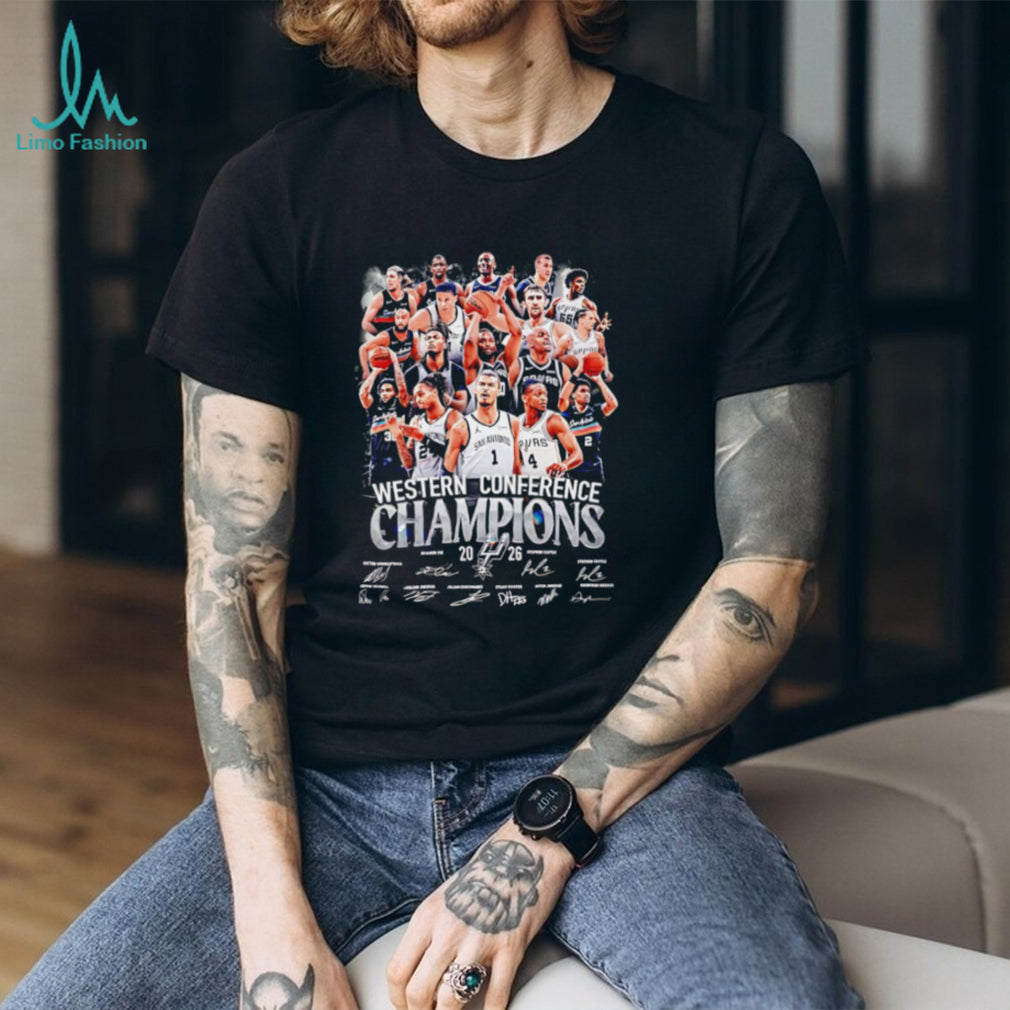 San Antonio Spurs Western Conference Champions team collage shirt