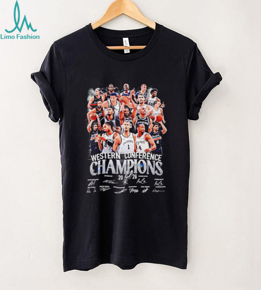 San Antonio Spurs Western Conference Champions team collage shirt