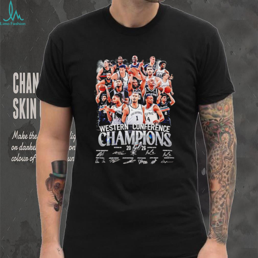 San Antonio Spurs Western Conference Champions team collage shirt