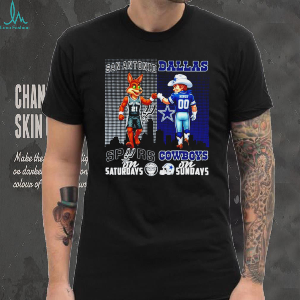 San Antonio Spurs and Dallas Cowboys Gameday Duo T Shirt Texas Sports Fan Gift
