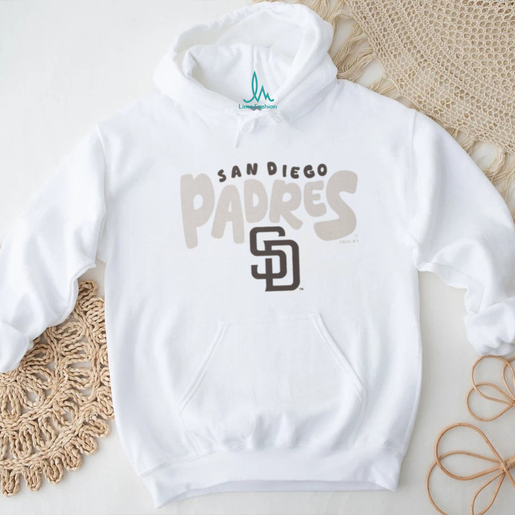 San Diego Padres Cream Vintage Logo Fleece T shirt