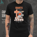 San Francisco Giants Baseball Shirt Lou Seal Mascot Jesus in my Heart Giants in my Veins T Shirt