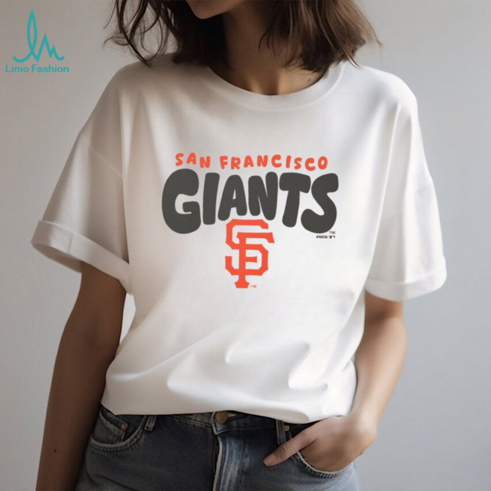 San Francisco Giants Cream Vintage Logo Fleece T shirt