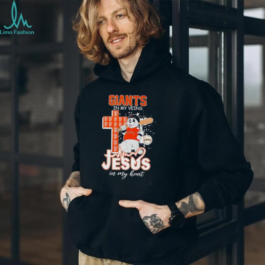 San Francisco Giants “Giants In My Veins, Jesus In My Heart” Christian Baseball T Shirt