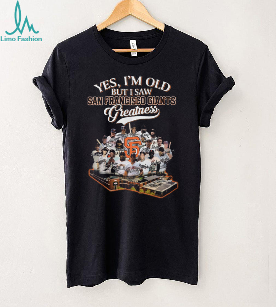 San Francisco Giants Greatness Legends Signatures and Stadium T Shirt