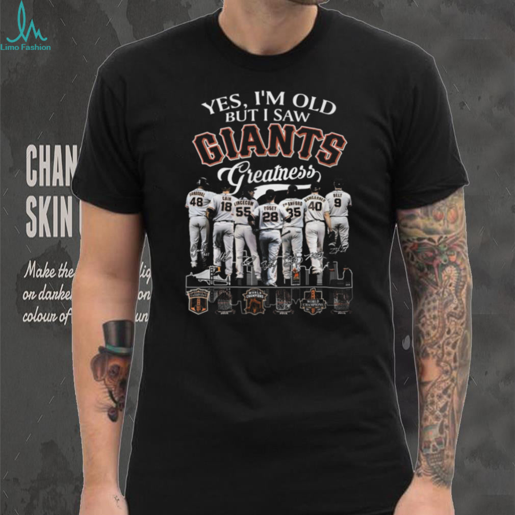 San Francisco Giants Greatness World Series Champions Legends Signatures T Shirt