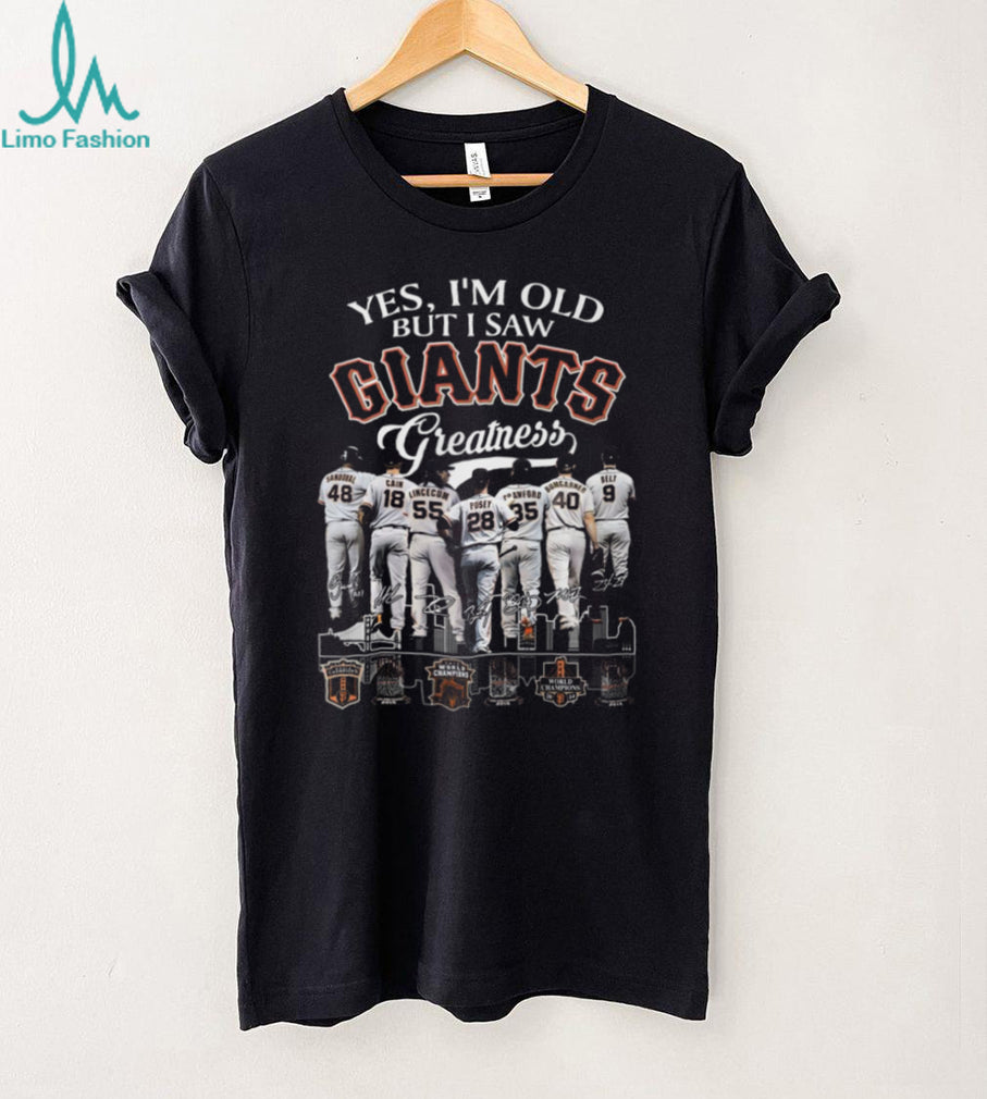 San Francisco Giants Greatness World Series Champions Legends Signatures T Shirt
