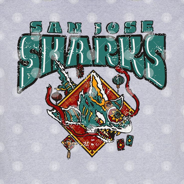 San Jose Sharks Blue84 2025 Lunar New Year Sweatshirt