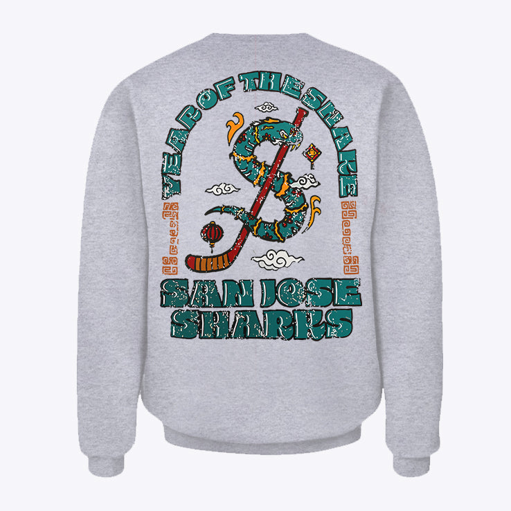 San Jose Sharks Blue84 2025 Lunar New Year Sweatshirt