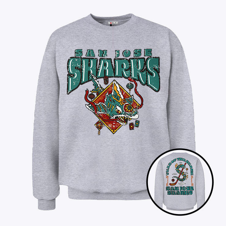 San Jose Sharks Blue84 2025 Lunar New Year Sweatshirt