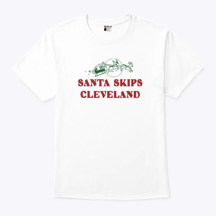 Santa Skips Cleveland T Shirt