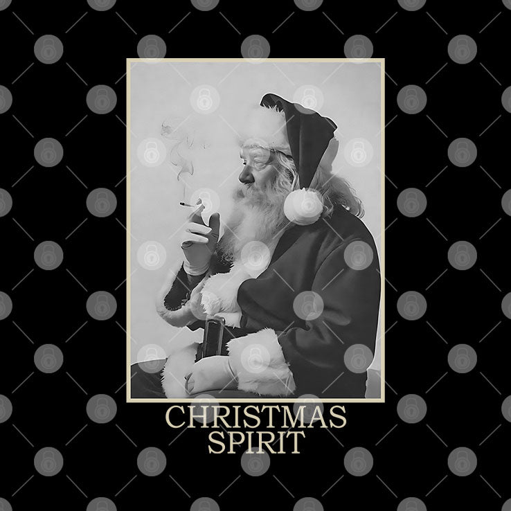 Santa Smoking Christmas Spirit T Shirt