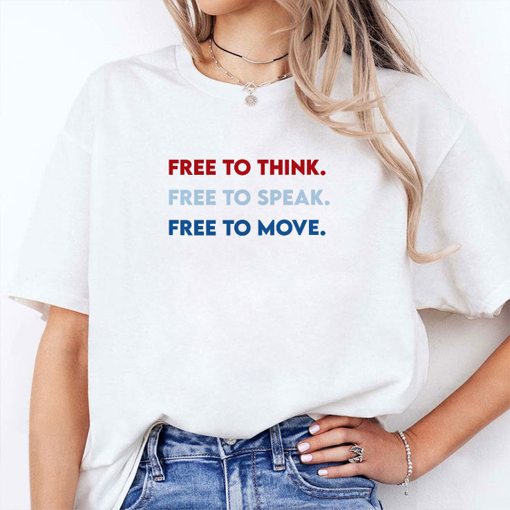 Sara J. Higdon Free To Think Free To Speak Free To Move Shirt