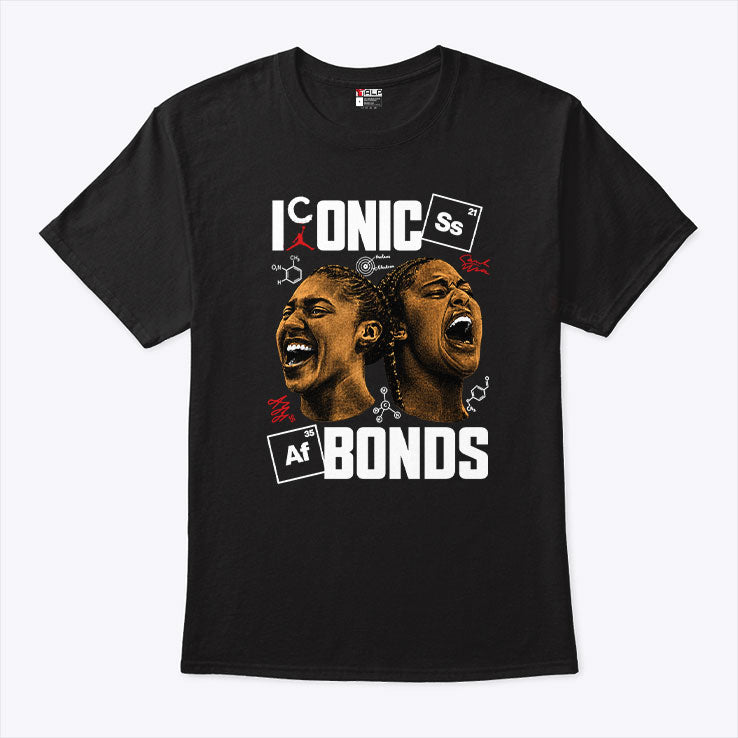 Sarah Strong And Azzi Fudd UConn Huskies Basketball Iconic Bonds T Shirt