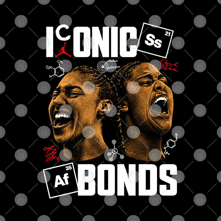 Sarah Strong And Azzi Fudd UConn Huskies Basketball Iconic Bonds T Shirt
