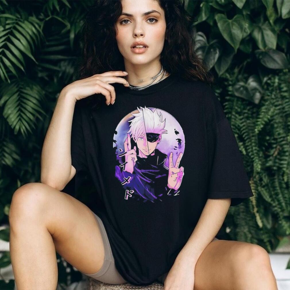 Satoru Gojo Jujutsu Kaisen Anime Purple Moon Aesthetic Graphic Tee