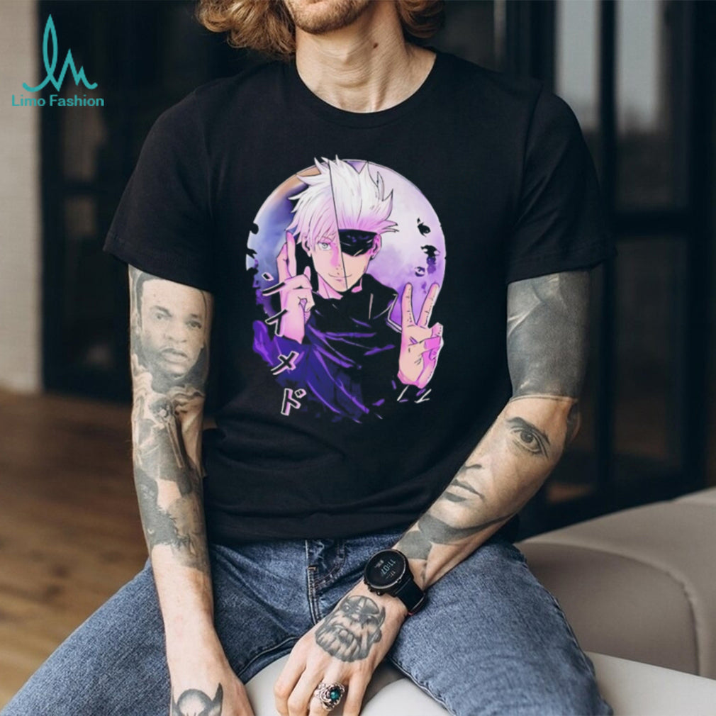 Satoru Gojo Jujutsu Kaisen Anime Purple Moon Aesthetic Graphic Tee