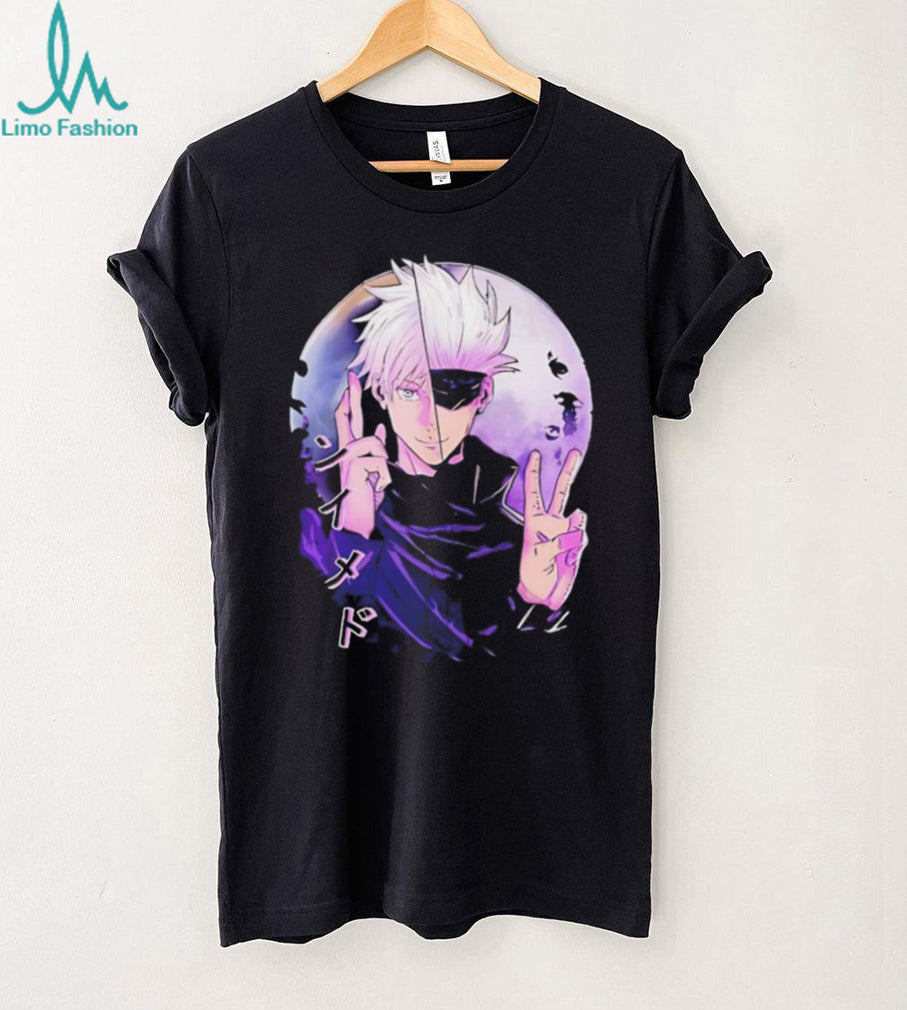 Satoru Gojo Jujutsu Kaisen Anime Purple Moon Aesthetic Graphic Tee