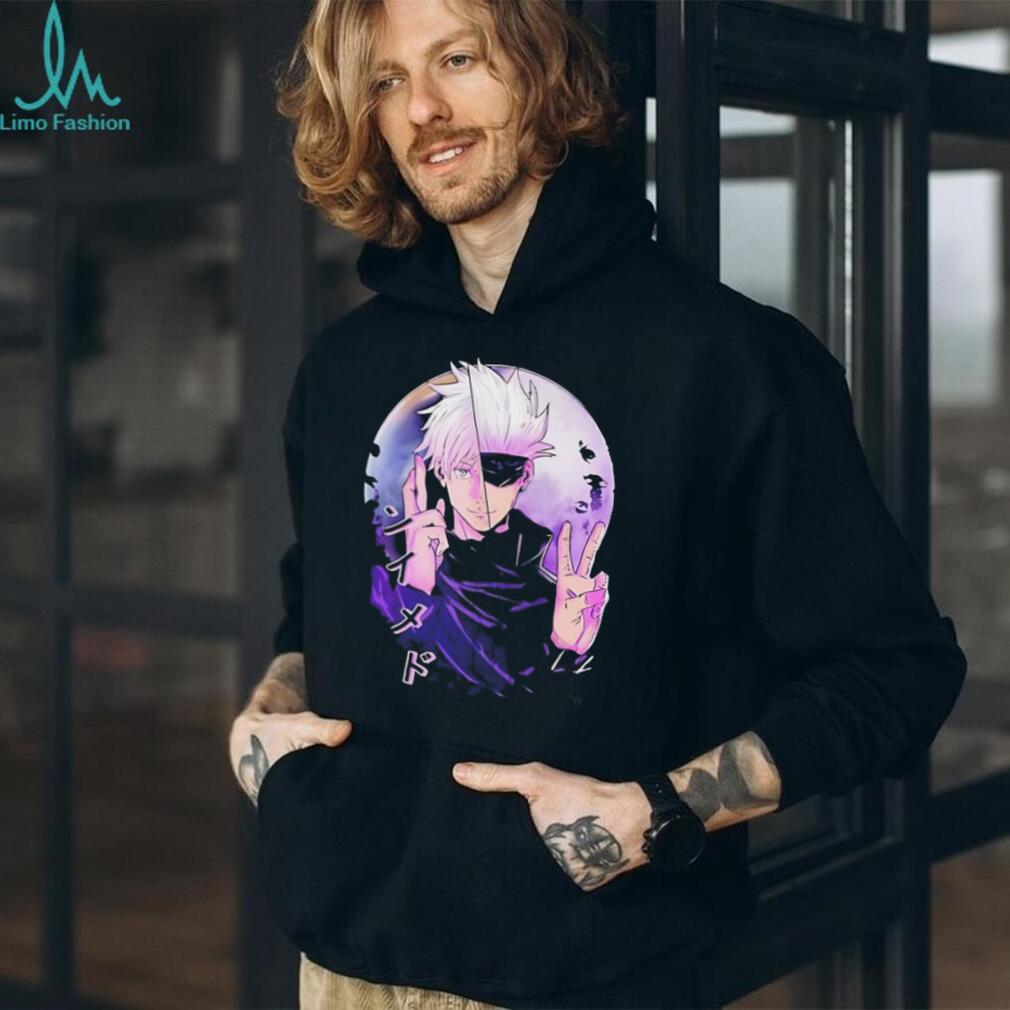 Satoru Gojo Jujutsu Kaisen Anime Purple Moon Aesthetic Graphic Tee