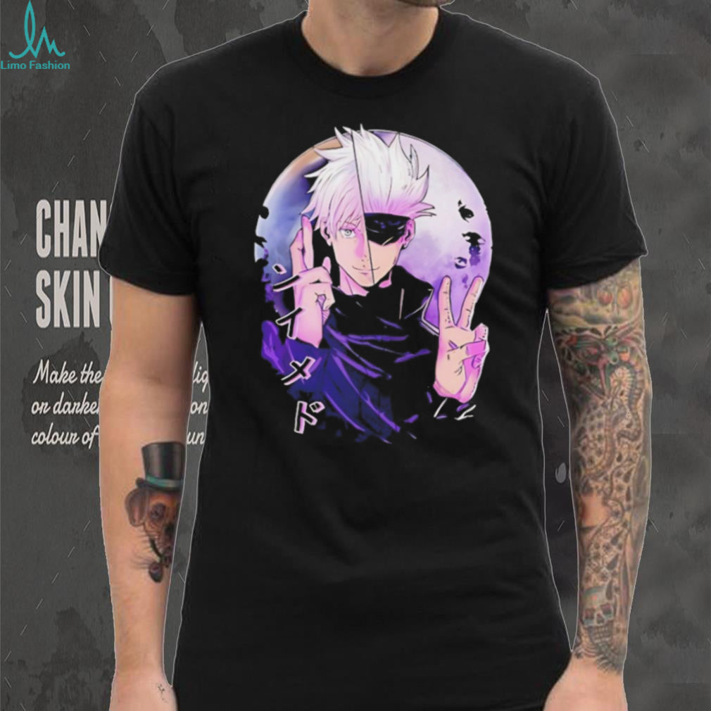 Satoru Gojo Jujutsu Kaisen Anime Purple Moon Aesthetic Graphic Tee