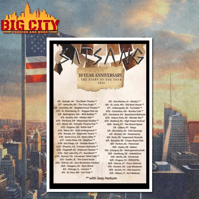 Satsang 10 Year Anniversary Of The Story Of You Tour 2026 Poster Shirt