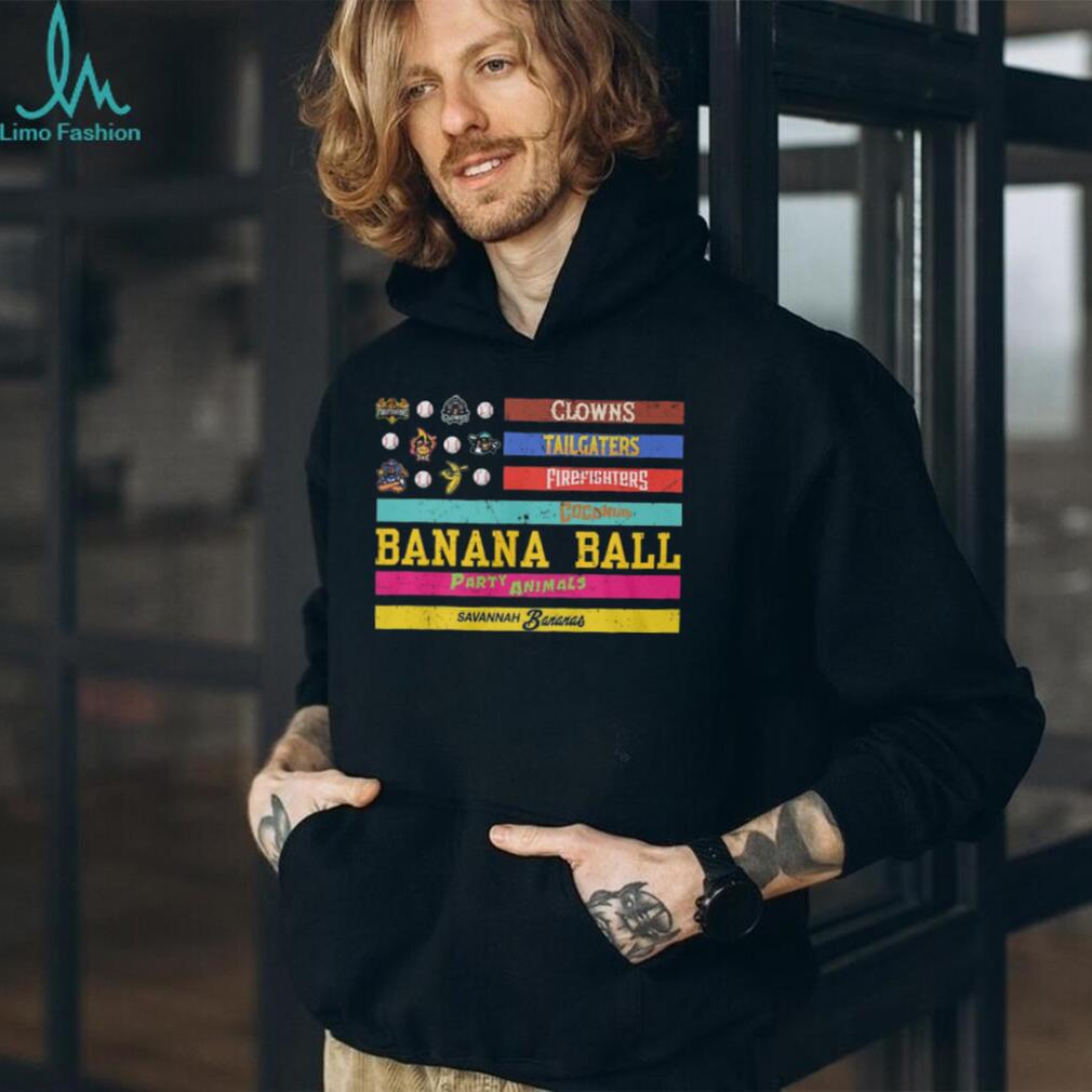 Savannah Bananas Banana Ball Team Logos American Flag T Shirt