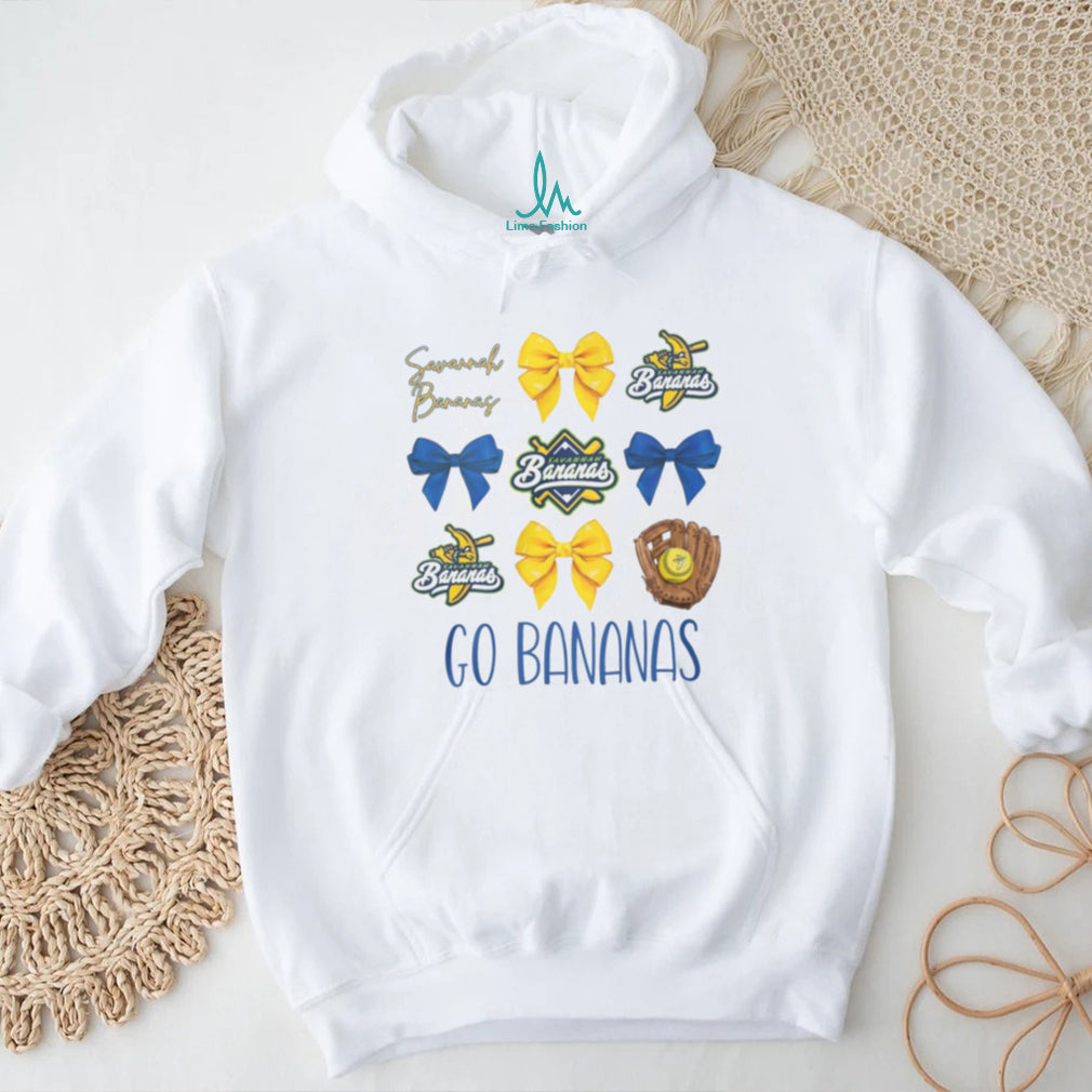 Savannah Bananas Go Bananas Coquette Bow Baseball Graphic T Shirt