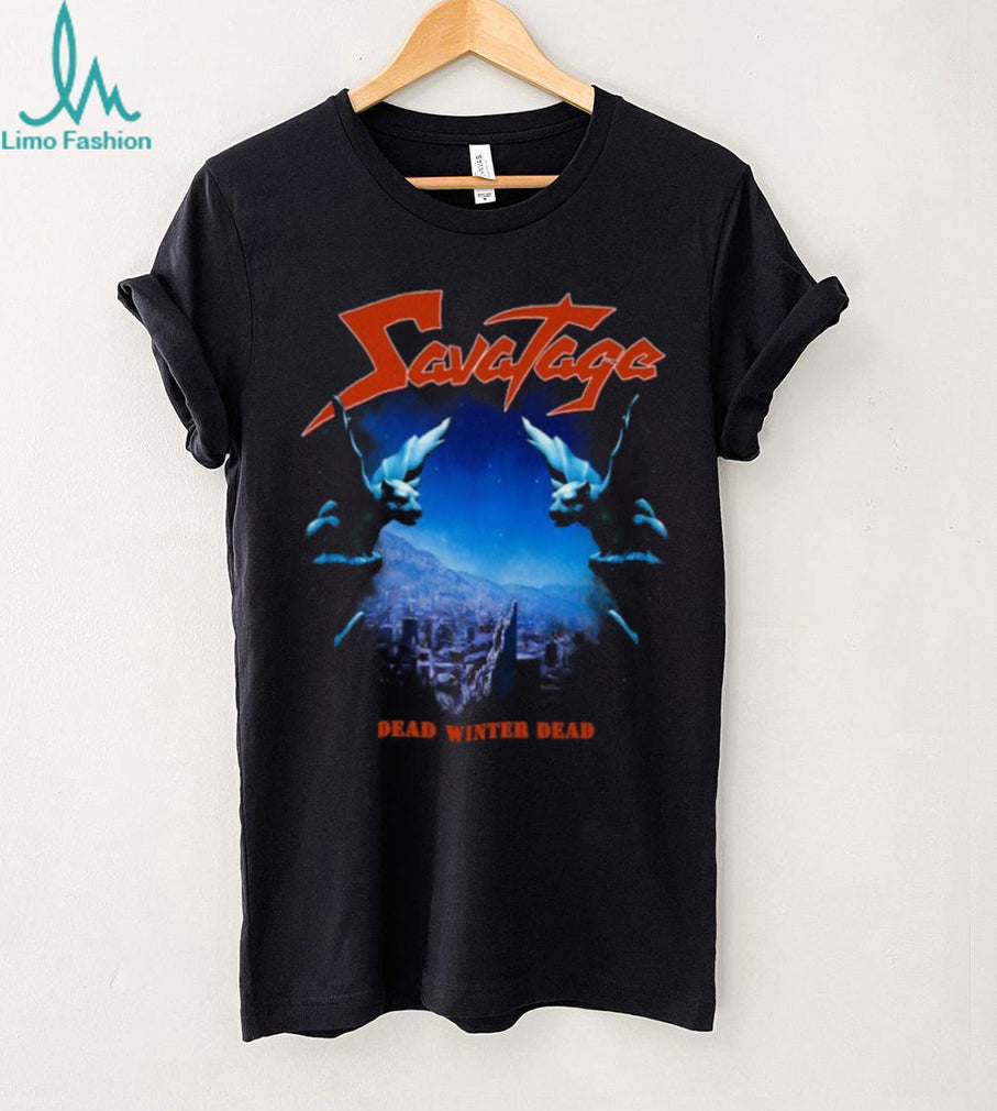 Savatage Dead Winter Dead Gargoyle Skyline Graphic T Shirt