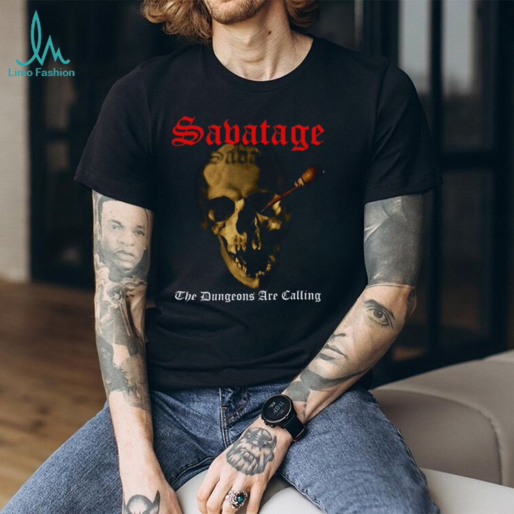 Savatage The Dungeons Are Calling Skull Graphic T Shirt