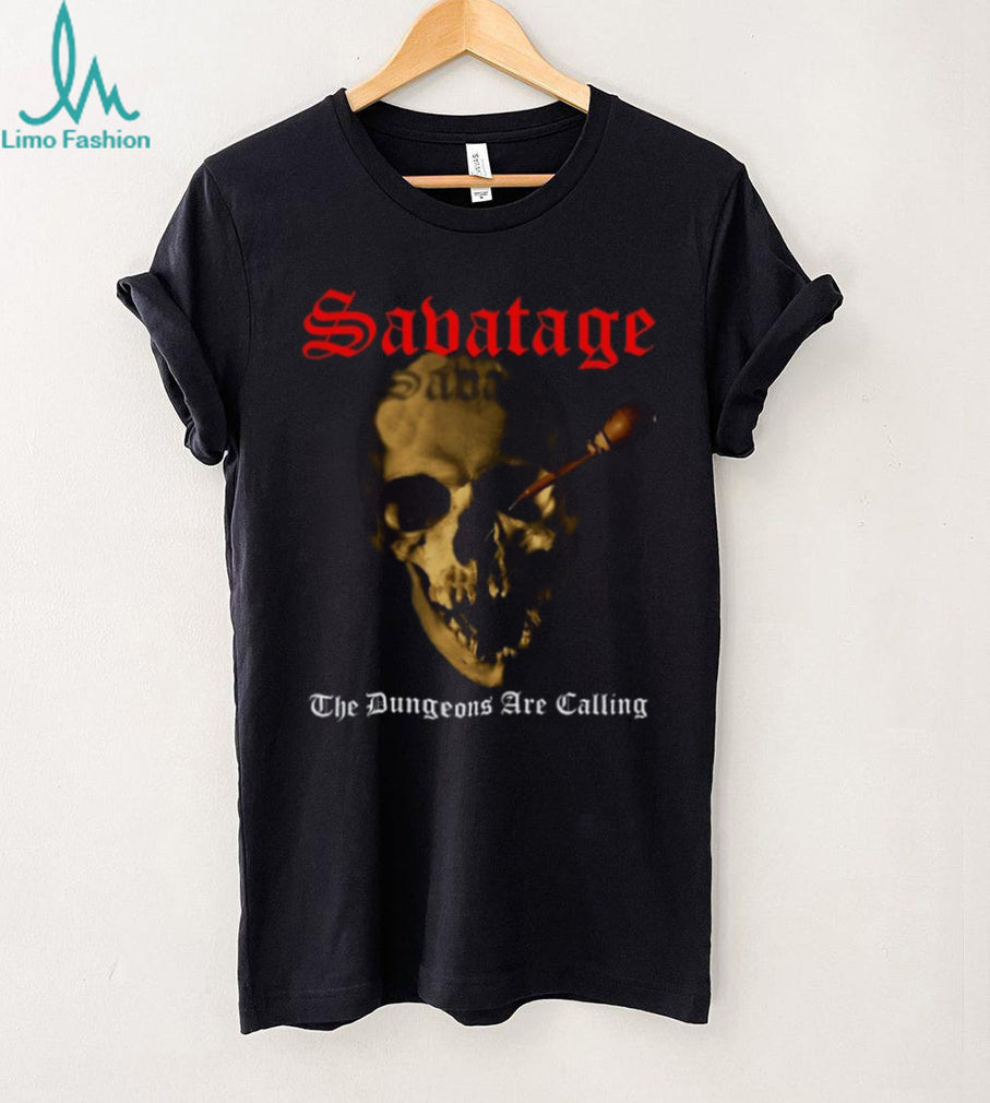 Savatage The Dungeons Are Calling Skull Graphic T Shirt