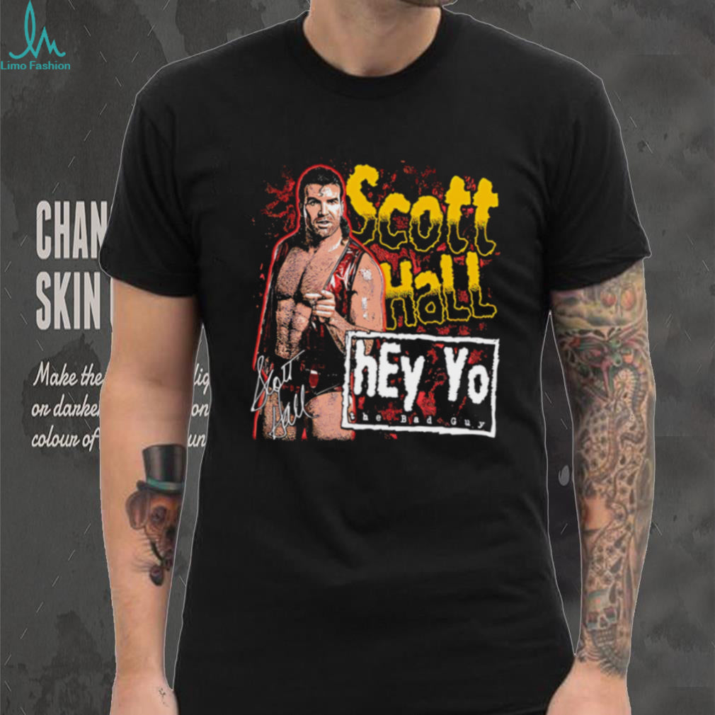 Scott Hall hey yo the bad guy signature shirt