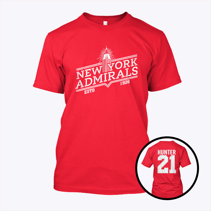 Scott Hunter 21 New York Admirals Estd 1926 Shirt