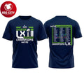 Seahawks S Bowl LX Champions Roster Two Sided Shirt