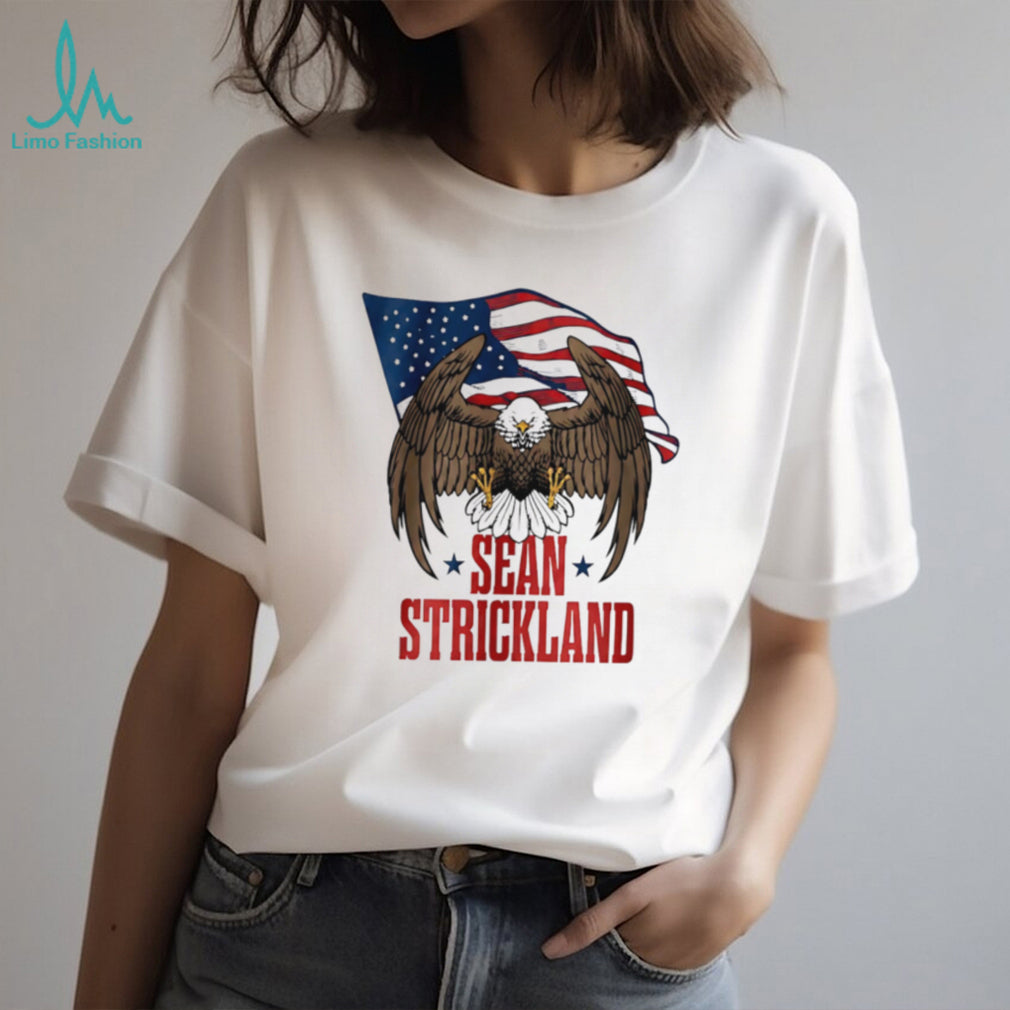 Sean Strickland American Flag Eagle MMA Fighter T Shirt
