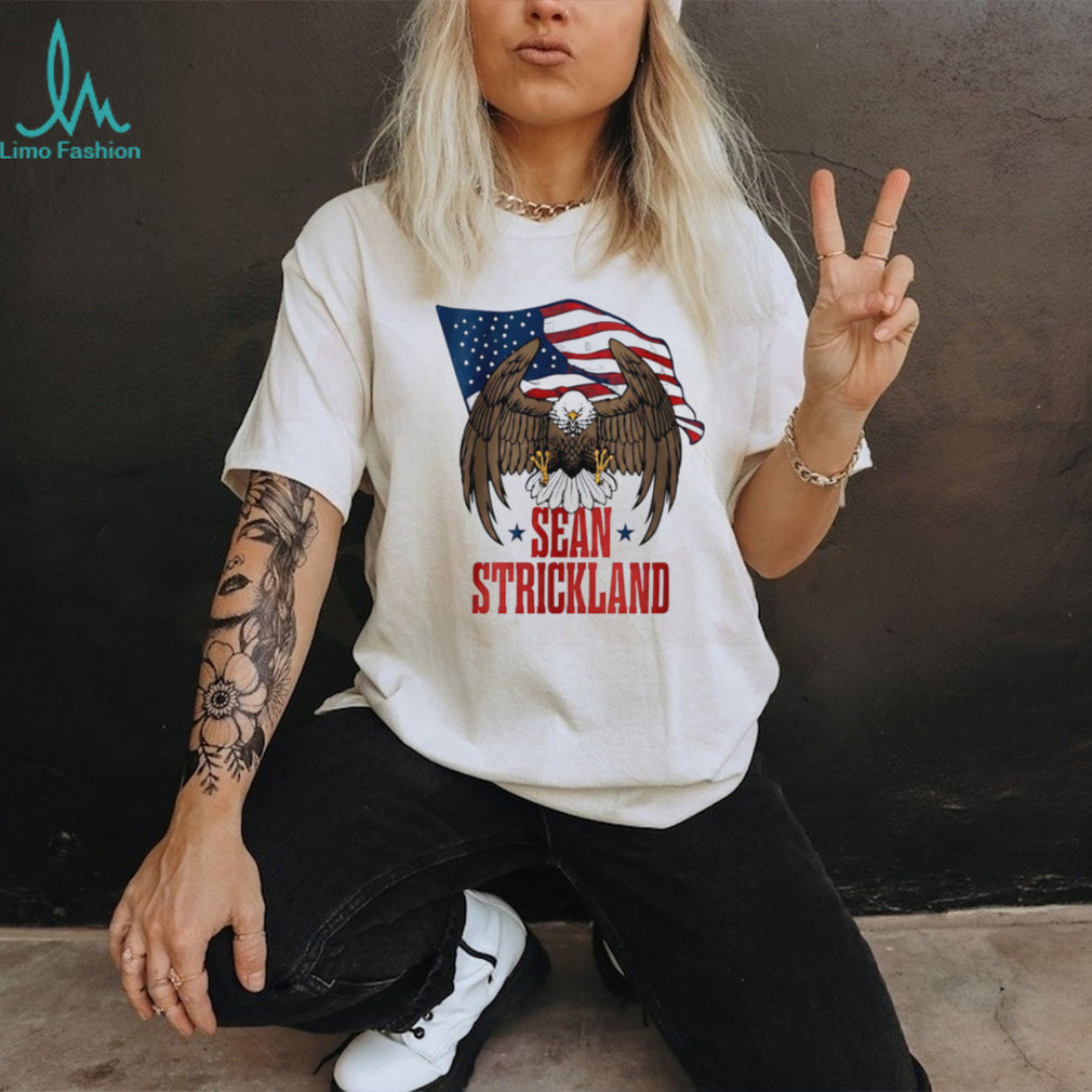 Sean Strickland American Flag Eagle MMA Fighter T Shirt