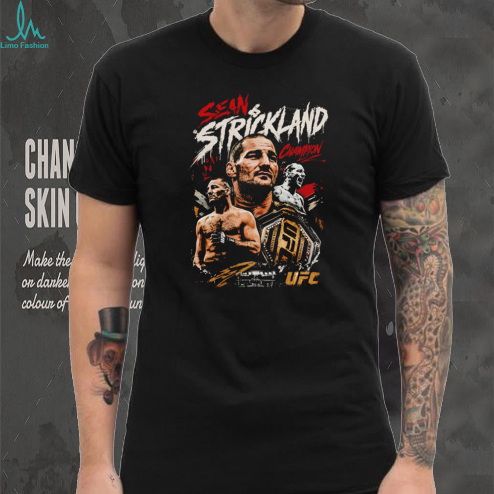 Sean Strickland UFC Middleweight Champion MMA Fighter Collage T Shirt