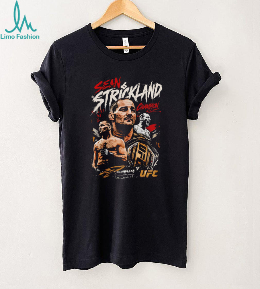 Sean Strickland UFC Middleweight Champion MMA Fighter Collage T Shirt