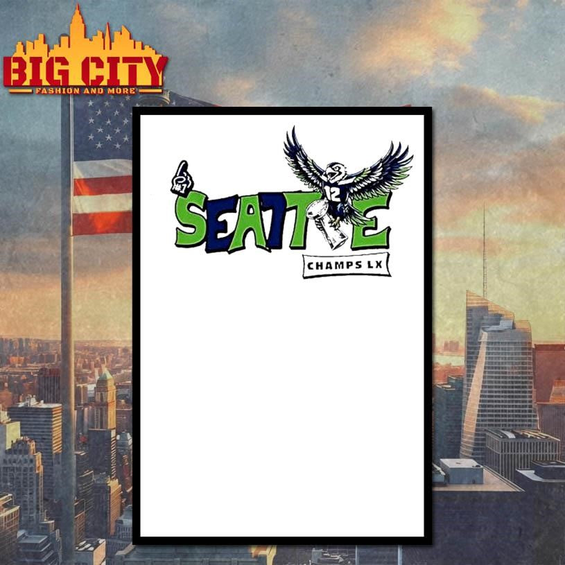 Seattle Champs Lx Number 12 Fan Eagle Logo Shirt