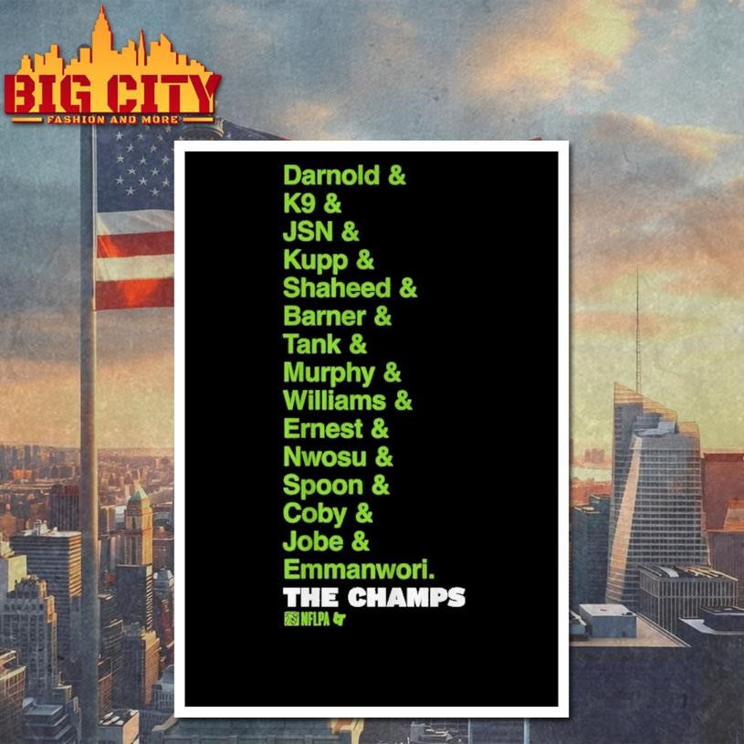 Seattle Football Champs List Shirt