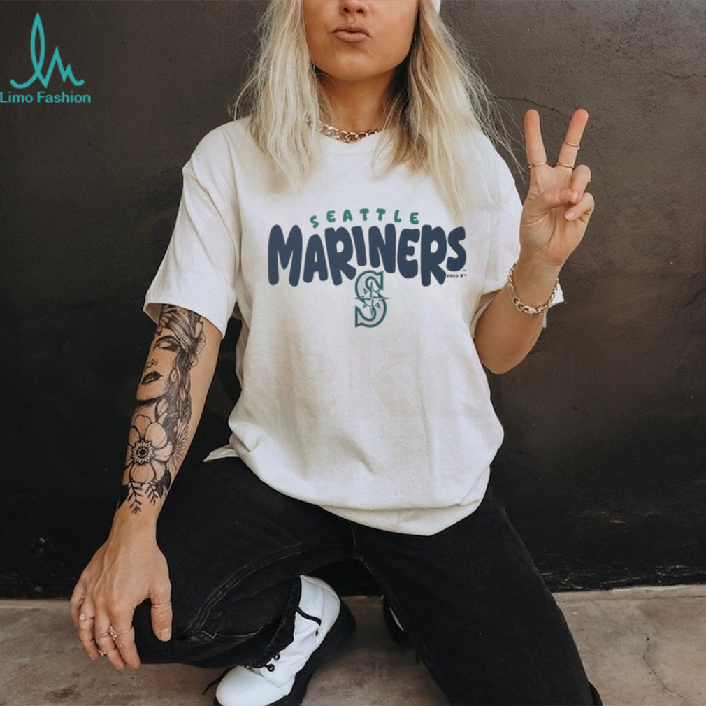 Seattle Mariners Cream Vintage Logo Fleece T shirt