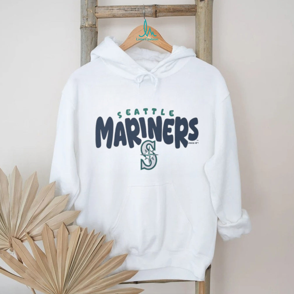 Seattle Mariners Cream Vintage Logo Fleece T shirt