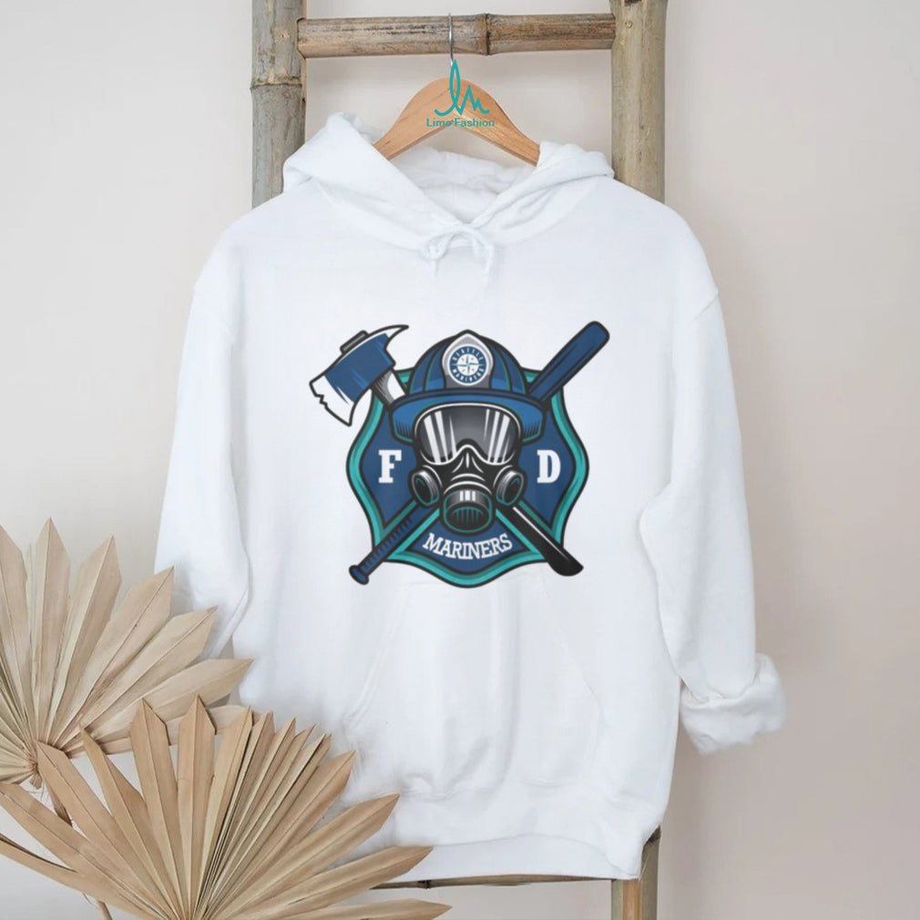 Seattle Mariners Firefighter FD First Responder Baseball Fans Vintage Men Women White T Shirt