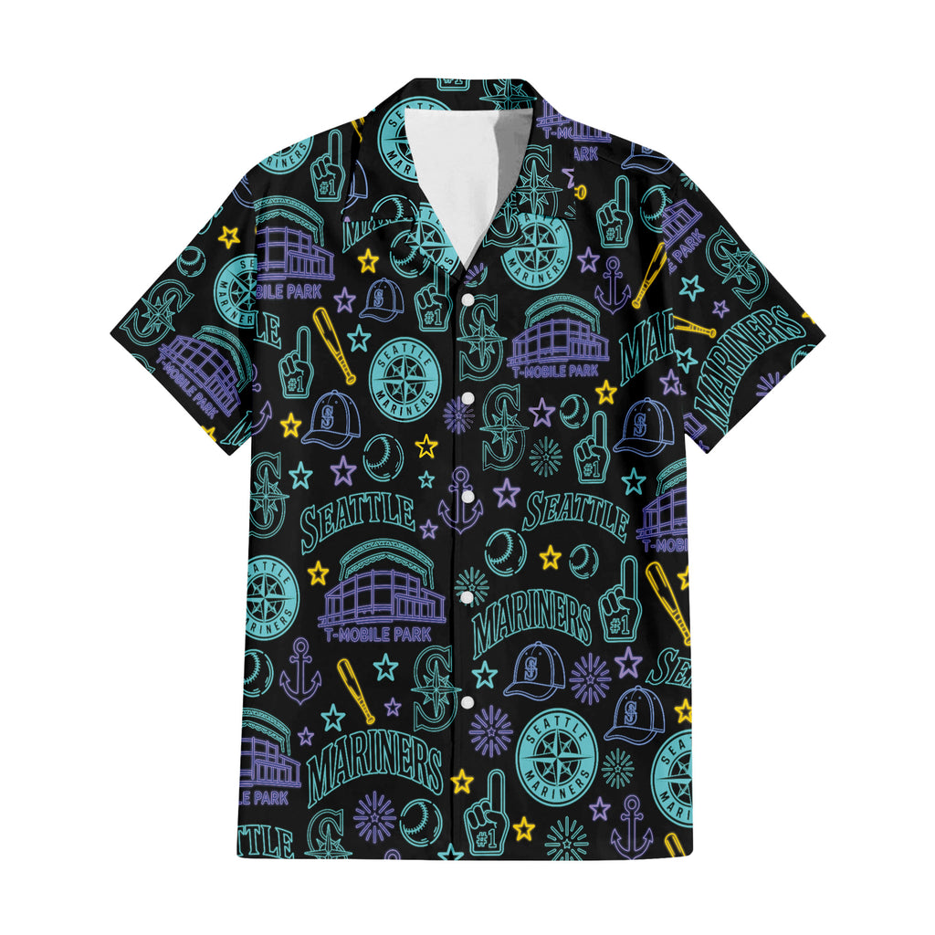 Seattle Mariners Neon Nights Hawaiian Shirt