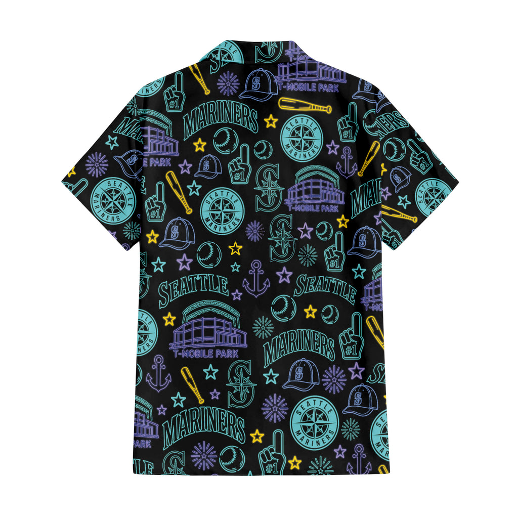 Seattle Mariners Neon Nights Hawaiian Shirt